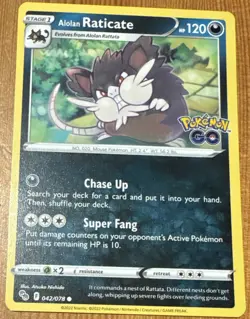 Alolan Raticate Pokemon Card - Image 1
