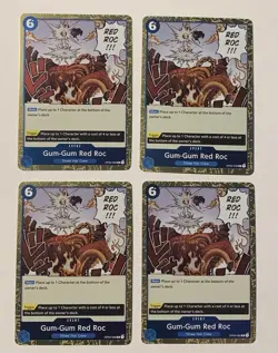 Gum-Gum Red Roc OP04-056 One Piece Card Game x4 Playset English TCG PRB-01 - Image 1