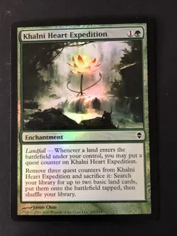 Khalni Heart Expedition Foil X1 Zendikar NM Condition See Pics Front Back - Image 1
