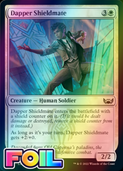x1 Dapper Shieldmate SNC MTG 9/281 FOIL COMMON M/NM 1x - Image 1