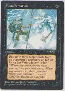 MISINFORMATION X1 MAGIC MTG ALLIANCES LIGHT PLAY (LP) 1996 - Image 1