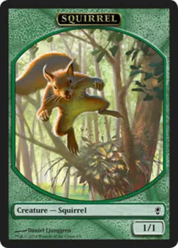 Squirrel Token Conspiracy Light Play MTG Magic DNA GAMES - Image 1