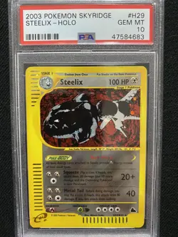 2003 Pokemon Skyidge Steelix Holo H29/H32 PSA 10 Gem Mint - Image 1