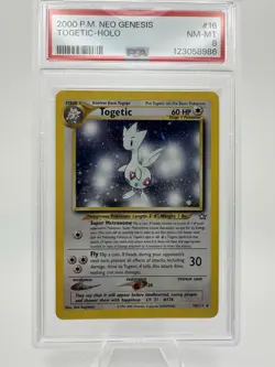 Pokemon Togetic Neo Genesis 16/111 PSA 8 Unlimited Holo Rare English Card - Image 2