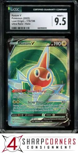 2022 POKEMON SWORD & SHIELD LOST ORIGIN ULTRA RARE #176 ROTOM V HOLO CGC 9.5 - Image 1
