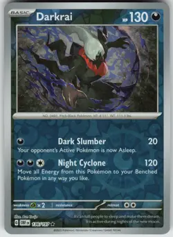 Pokemon Darkrai 136/197 SV03: Obsidian Flames Rare Reverse Holo Near Mint - Image 1
