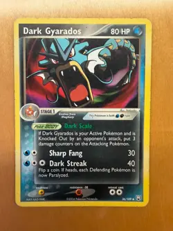 2004 Pokemon Team Rocket Returns Dark Gyarados 36/109 Rare Holo - Image 1