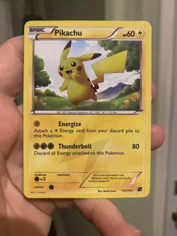Pikachu 115/114 - Secret Rare Shiny Black White Base Pokemon TCG - Image 1
