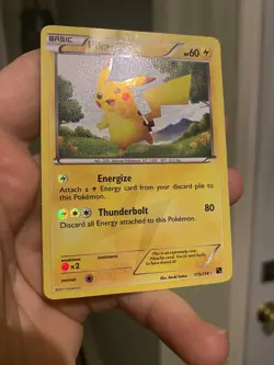 Pikachu 115/114 - Secret Rare Shiny Black White Base Pokemon TCG - Image 3