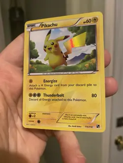 Pikachu 115/114 - Secret Rare Shiny Black White Base Pokemon TCG - Image 4