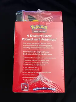 Pokemon TCG:25th Anniversary Celebrations Treasure Chest Lunchbox Tin NEW/SEALED - Image 4