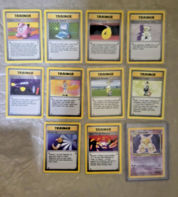 Pokemon 11 Lot - Base Set Rare Trainers & Akakazam (MP - NM) - Image 1