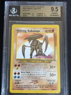2002 Pokemon Shining Kabutops Neo Destiny Holo 108/105 BGS 9.5 W/ Subgrades! - Image 1
