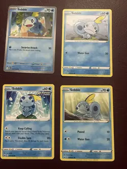 Pokemon TCG Sobble Lot Of 4 Cards From Various Sets All Near Mint - Image 1