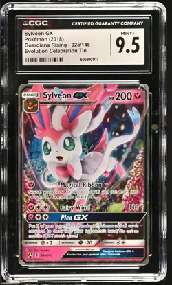 SYLVEON GX 2018 Pokemon Guardians Rising Celebration Tin #92a/145 CGC 9.5 - Image 1
