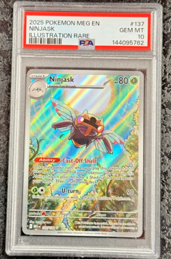 2025 POKEMON MEGA EVOLUTION EN NINJASK ILLUSTRATION RARE #137 GEM MT 💎 PSA 10 - Image 1