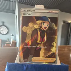 The Pokemon Company Worker Full Art 195/195 Silver Tempest Ultra Rare Holo TCG - Image 1