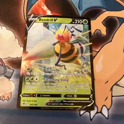 Beedrill V 001/189 Astral Radiance Ultra Rare Holo Pokemon TCG NM - Image 1