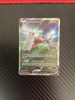 Pokemon TCG Conkeldurr V 074/078 Pokemon GO Full Art Holo Rare Near Mint - Image 1