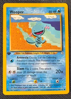 WOOPER 82/111 COMMON NEO GENESIS POKEMON FIRST EDITION NM - Image 1