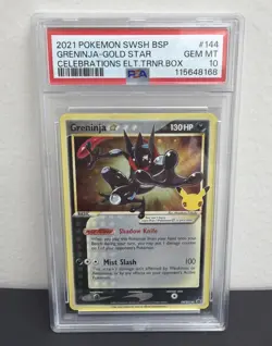 2021 POKEMON SWSH BLACK STAR PROMO #144 GRENINJA-GOLD STAR PSA 10 - Image 1