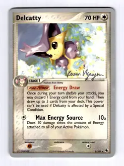 Delcatty Ruby and Sapphire #5 Holo NM Pokemon 2004 World Champion Kevin Nguyen - Image 1