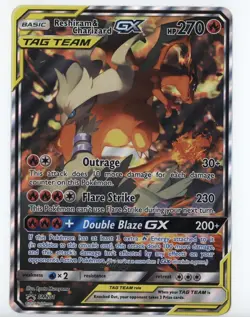 Reshiram & Charizard GX Oversized Pokemon Sun & Moon Black Star Promo #SM201 - Image 1