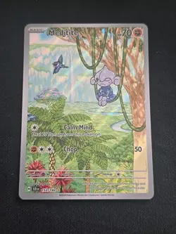 Meditite 153/142 Sv07: Stellar Crown Illustration Rare Holo Pokemon TCG NM - Image 1