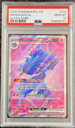2025 POKEMON PHANTASMA FLAMES EN MISMAGIUS ex ULTRA RARE #112 GEM MT 💎 PSA 10 - Image 1