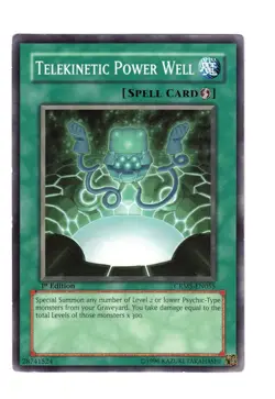 Yugioh- 1X Telekinetic Power Well - Common - 1st Edition - CRMS-EN055 - MP - Image 1