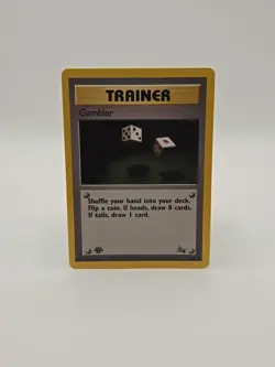 1999 1ST EDITION GAMBLER - 60/62 - Fossil - Pokemon Card - NM - Image 1