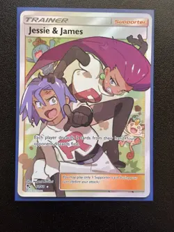 Pokemon TCG Jessie And James Full Art Trainer Card 68/68 Hidden Fates NM 002 - Image 1