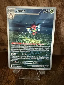 Ledian 144/142 NM Sv07: Stellar Crown IR Pokemon Card - Image 1