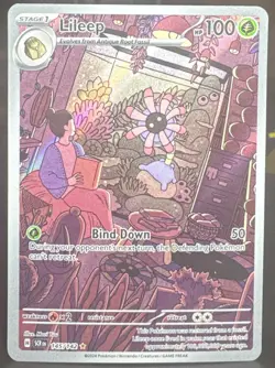 Pokemon TCG Lileep 145/142 Sv07: Stellar Crown Illustration Rare Holo Card - Image 1