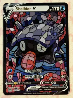 Shellder CUSTOM Stained Glass Holo Van Gogh Shiny Card For Display Only - Image 1