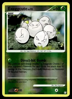 Exeggcute 82/123 Pokemon Card Mysterious Treasures Rev Holo Comn 60 HP NM P13 - Image 1