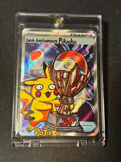 Pokemon Day 30th Anniversary - Pikachu 051 /162 Hand draw DIY Holo Trainer Card - Image 1