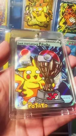 Pokemon Day 30th Anniversary - Pikachu 051 /162 Hand draw DIY Holo Trainer Card - Image 2