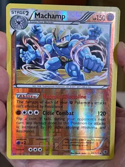 POKEMON MACHAMP 49/101 RARE REVERSE HOLOFOIL MP CARD PLASMA BLAST - Image 1