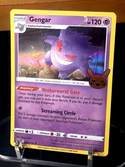 Pokemon TCG Holo Gengar 066/196 Holiday Stamp Card Trick Or Trade 2022 - Image 1