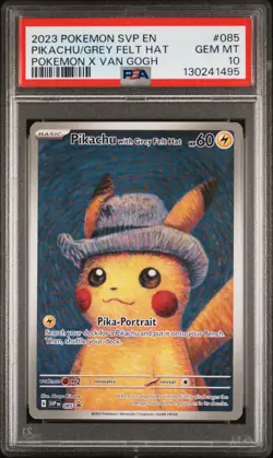 PSA 10 - Pokemon Van Gogh Museum: Pikachu with Grey Felt Hat Promo Card - Image 1