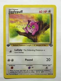 Pokemon TCG Jigglypuff 1st Edition Jungle Card 54/64 - Image 1