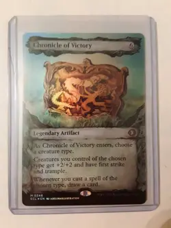 mtg chronical of victory card borderless foil n/m mythic 346 see picture - Image 1