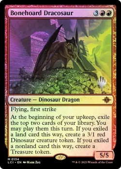 Bonehoard Dracosaur Foil Promo Pack The Lost Caverns of Ixalan NM MTG - Image 1