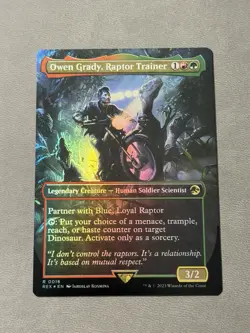 MTG Owen Grady, Raptor Trainer Jurassic World NM FOIL - Image 1