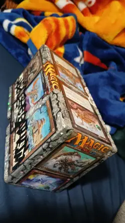 custom magic the gathering deck box hand painted and decorated - Image 1