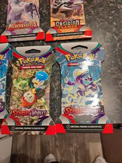 LOT OF 5 SEALED Pokemon TCG Scarlet and Violet Booster Packs Obsidian Paldea - Image 3