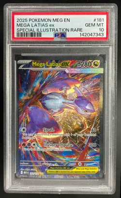 2025 Pokemon Mega Evolution Latias ex SIR PSA 10 Gem Mint #181/132 - Image 1
