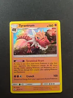 Pokemon Tyrantrum 69/131 Sm-Forbidden Light Holo Rare Card NM/LP Condition - Image 1