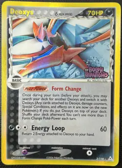 Deoxys 3/110 EX Holon Phantoms Stamped Reverse Holo Rare Pokemon Card LP - Image 1